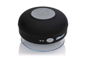 2BOOM Aqua Jam Portable Bluetooth Wireless Water Resistant Shower Speaker with Suction Cup Black N2