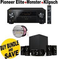 Pioneer VSX-90 7.2 Channel A/V Receiver (Black) + Klipsch HDT-600 Home Theater System + Monster - Platinum XP...