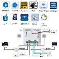 Multi-room Audio Video System - In-wall Amplifier, Ceiling Speakers Output, Bluetooth Digital Stereo amplifier... N6