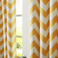 Best Home Fashion Room Darkening Chevron Print Curtains - Antique Bronze Grommet Top - Grey- 52"W X 63"L - (1... N9