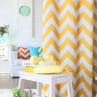 Best Home Fashion Room Darkening Chevron Print Curtains - Antique Bronze Grommet Top - Grey- 52"W X 63"L - (1... N10