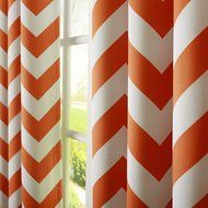 Best Home Fashion Room Darkening Chevron Print Curtains - Antique Bronze Grommet Top - Grey- 52"W X 63"L - (1... N14