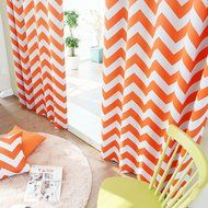 Best Home Fashion Room Darkening Chevron Print Curtains - Antique Bronze Grommet Top - Grey- 52"W X 63"L - (1... N16