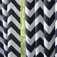 Best Home Fashion Room Darkening Chevron Print Curtains - Antique Bronze Grommet Top - Grey- 52"W X 63"L - (1... N29