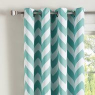 Best Home Fashion Room Darkening Chevron Print Curtains - Antique Bronze Grommet Top - Grey- 52"W X 63"L - (1... N32