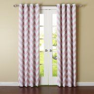 Best Home Fashion Room Darkening Chevron Print Curtains - Antique Bronze Grommet Top - Grey- 52"W X 63"L - (1... N39