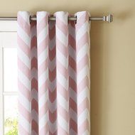 Best Home Fashion Room Darkening Chevron Print Curtains - Antique Bronze Grommet Top - Grey- 52"W X 63"L - (1... N40