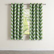 Best Home Fashion Room Darkening Chevron Print Curtains - Antique Bronze Grommet Top - Grey- 52"W X 63"L - (1... N44