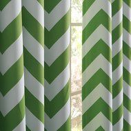 Best Home Fashion Room Darkening Chevron Print Curtains - Antique Bronze Grommet Top - Grey- 52"W X 63"L - (1... N46