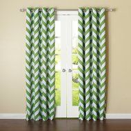 Best Home Fashion Room Darkening Chevron Print Curtains - Antique Bronze Grommet Top - Grey- 52"W X 63"L - (1... N61