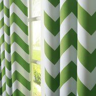Best Home Fashion Room Darkening Chevron Print Curtains - Antique Bronze Grommet Top - Grey- 52"W X 63"L - (1... N63