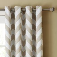 Best Home Fashion Room Darkening Chevron Print Curtains - Antique Bronze Grommet Top - Grey- 52"W X 63"L - (1... N77