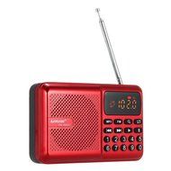 Anncia Mini Digital Media Portable Music MP3 Player Micro SD/TF USB Disk Speaker FM Radio. (69E Red)