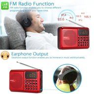 Anncia Mini Digital Media Portable Music MP3 Player Micro SD/TF USB Disk Speaker FM Radio. (69E Red) N5