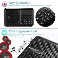 Anncia Mini Digital Media Portable Music MP3 Player Micro SD/TF USB Disk Speaker FM Radio. (69E Red) N10
