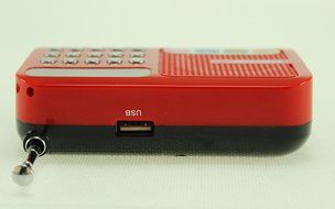 Anncia Mini Digital Media Portable Music MP3 Player Micro SD/TF USB Disk Speaker FM Radio. (69E Red) N17
