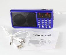 Anncia Mini Digital Media Portable Music MP3 Player Micro SD/TF USB Disk Speaker FM Radio. (69E Red) N24