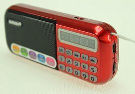 Anncia Mini Digital Media Portable Music MP3 Player Micro SD/TF USB Disk Speaker FM Radio. (69E Red) N49