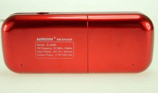 Anncia Mini Digital Media Portable Music MP3 Player Micro SD/TF USB Disk Speaker FM Radio. (69E Red) N50