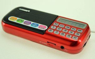 Anncia Mini Digital Media Portable Music MP3 Player Micro SD/TF USB Disk Speaker FM Radio. (69E Red) N51
