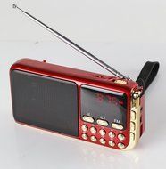 Anncia Mini Digital Media Portable Music MP3 Player Micro SD/TF USB Disk Speaker FM Radio. (69E Red) N62