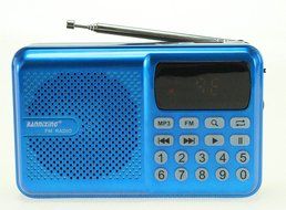 Anncia Mini Digital Media Portable Music MP3 Player Micro SD/TF USB Disk Speaker FM Radio. (69E Red) N80