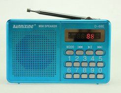 Anncia Mini Digital Media Portable Music MP3 Player Micro SD/TF USB Disk Speaker FM Radio. (69E Red) N83