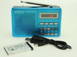 Anncia Mini Digital Media Portable Music MP3 Player Micro SD/TF USB Disk Speaker FM Radio. (69E Red) N86