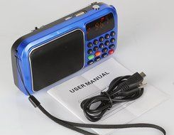 Anncia Mini Digital Media Portable Music MP3 Player Micro SD/TF USB Disk Speaker FM Radio. (69E Red) N93
