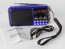 Anncia Mini Digital Media Portable Music MP3 Player Micro SD/TF USB Disk Speaker FM Radio. (69E Red) N99