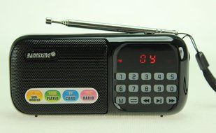 Anncia Mini Digital Media Portable Music MP3 Player Micro SD/TF USB Disk Speaker FM Radio. (69E Red) N100