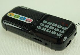Anncia Mini Digital Media Portable Music MP3 Player Micro SD/TF USB Disk Speaker FM Radio. (69E Red) N101