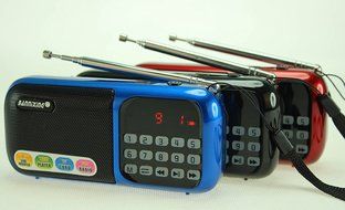 Anncia Mini Digital Media Portable Music MP3 Player Micro SD/TF USB Disk Speaker FM Radio. (69E Red) N105