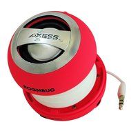 Axess SPLW11-6 Boombug Wired Mini Portable Speaker with Rechargeable Battery (Pink)
