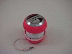 Axess SPLW11-6 Boombug Wired Mini Portable Speaker with Rechargeable Battery (Pink) N2