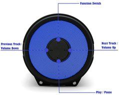 Tyler Portable Wireless Bluetooth Speaker TWS402-BL, Indoor/Outdoor 2.1 Hi-Fi Stereo Cylinder Loud Speaker, with... N5
