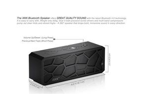 Bluetooth Speakers, iXKK Ultra Portable Wireless Bluetooth 4.0 Stereo Speaker with Precision Enhanced Bass for... N6