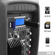 PYLE-PRO PPHP1537UB 15-Inch 1200 Watt 2-Way Powered Bluetooth Speaker System with USB/SD Readers, Record Function... N6