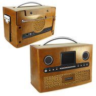 Tuff-Luv Roberts DAB radio Stream 93i Retro Vintage leather case - Brown