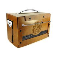 Tuff-Luv Roberts DAB radio Stream 93i Retro Vintage leather case - Brown N4