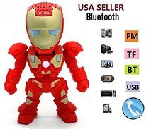 New Iron Man Wireless Bluetooth Speaker C-89 Mini Portable Children Style LED Light Speakers Stereo Music Player...