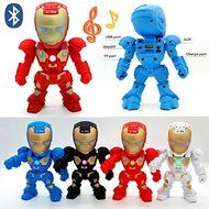New Iron Man Wireless Bluetooth Speaker C-89 Mini Portable Children Style LED Light Speakers Stereo Music Player... N7