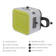 Skullcandy Barricade Mini Bluetooth Wireless Portable Speaker, Red N15