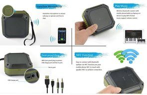 Wireless Bluetooth Speaker ,HOWADE Hi-Fi Stereo Portable Waterproof Bluetooth Speaker with 12 Hours Playtime,... N6