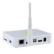 Well Gallery MEASY A5A Premium 1.2GHZ Cortex Processor Internet Android Mini TV BOX with Remote Control- White N6