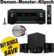 Denon AVRX2200W 7.2 Channel Full 4K Ultra HD A/V Receiver with Bluetooth and Wi-Fi + Klipsch HDT-600 Home Theater...
