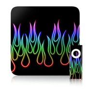 Rainbow Neon Flames Design Decal Skin Sticker for Apple TV 1st Gen (released 2008) (High Gloss)