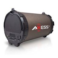 Axess SPBT1032-BK Portable Bluetooth Indoor/Outdoor 2.1 Hi-Fi Loud Speaker with Digital Screen, SD Card, USB,... N8