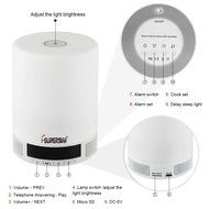 I-SUPERSIM Romantic lighting Wireless Bluetooth 4.0 Speaker 10W Alarm Clock Music Player APE MP3 WMA Lossless... N3