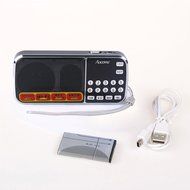 Aocome Portable Mini AM FM Radio Clear Speaker Music Player, Micro SD/TF Card Slot, USB Charging Cord, Rechargeable... N6